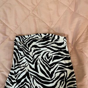 Zebra Print Tube Top